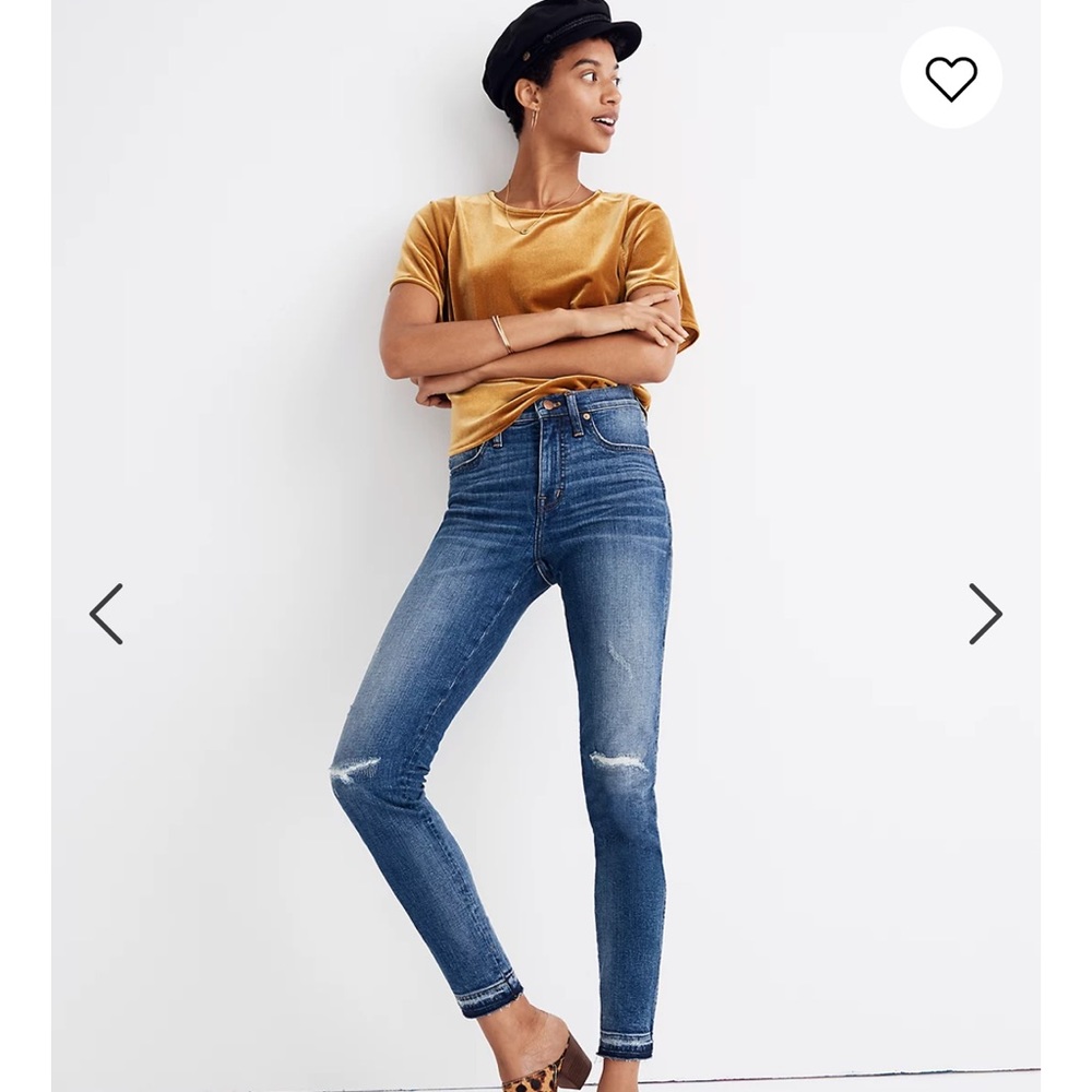 Madewell 9" Mid-Rise Skinny Jeans in York Wash